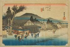 Ishibe: Megawa Village (Ishibe, Megawa no sato), from the series "Fifty-three Statio..., c. 1833/34. Creator: Ando Hiroshige
