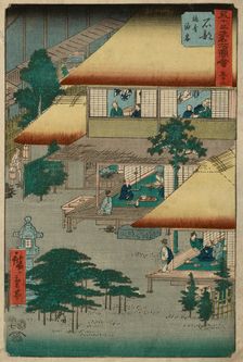 Ishibe, from the series "Fifty-Three Stations of the Tokaido 1855. Creator: Ando Hiroshige