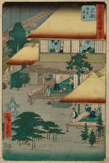 Ishibe, from the series "Fifty-Three Stations of the Tokaido 1855. Creator: Ando Hiroshige