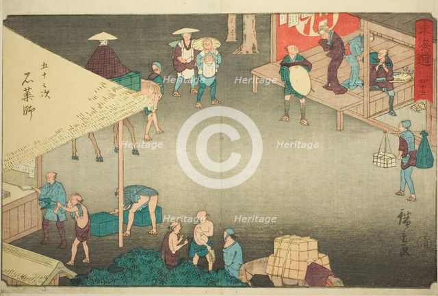 Ishiyakushi—No. 45, from the series "Fifty-three Stations of the Tokaido (Tokaido..., c. 1847/52. Creator: Ando Hiroshige.