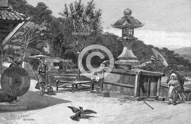 ''Ishiyama, on the Banks of the Seta River", 1891. Creator: Charles Edwin Fripp.