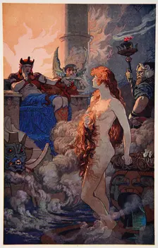 Ishtar in Hades 1915. Creator: Ernest Wellcousins