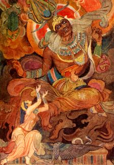 Isis conjured Ra to tell his Name 1915. Creator: Evelyn Paul