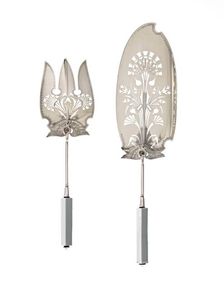 "Isis" pattern fish set, 1871. Creators: George Wilkinson, Gorham Manufacturing Company