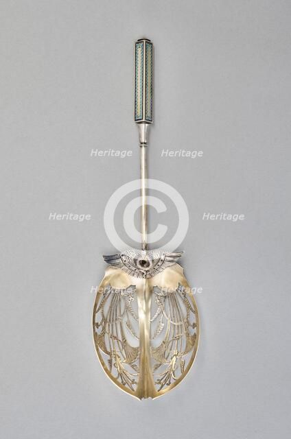 Isis pattern ice spoon, 1871. Creators: George Wilkinson, Gorham Manufacturing Company.
