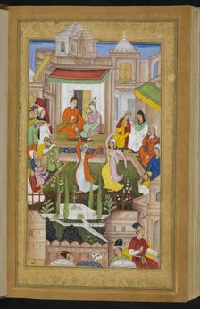 Iskandar with Nushaba being entertained, 1595. . Creator: Bhureh