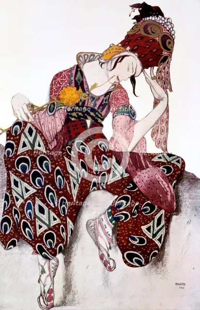 'Iskander', costume design for the ballet La Peri (music by Paul Dukas), c1913. Artist: Leon Bakst