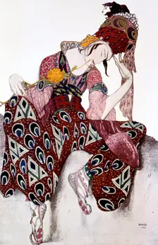 Iskander costume design for the ballet La Peri (music by Paul Dukas), c1913. Artist: Leon Bakst