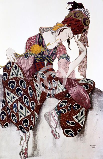 'Iskander', costume design for the ballet La Peri (music by Paul Dukas), c1913. Artist: Leon Bakst