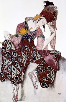 Iskander costume design for the ballet La Peri (music by Paul Dukas), c1913. Artist: Leon Bakst