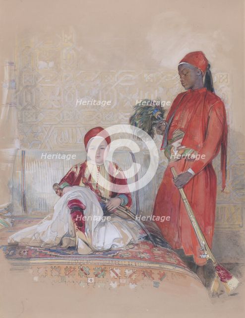 Iskander Bey and his Servant, ca. 1848. Creator: John Frederick Lewis.