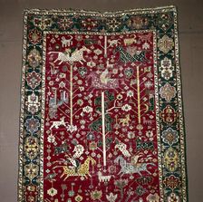 Islamic Carpet illustrating Hunting, the Caucasus, 17th century