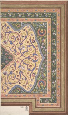 Islamic Ceiling Design for Deepdene, Dorking, Surrey, 1875. Creators: Jules-Edmond-Charles Lachaise, Eugène-Pierre Gourdet