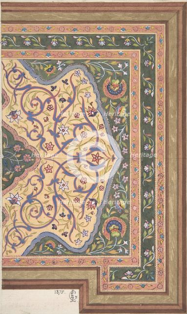 Islamic Ceiling Design for Deepdene, Dorking, Surrey, 1875. Creators: Jules-Edmond-Charles Lachaise, Eugène-Pierre Gourdet.