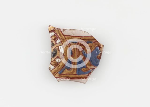 Islamic Glass Fragment, circa 900-1400. Creator: Unknown.