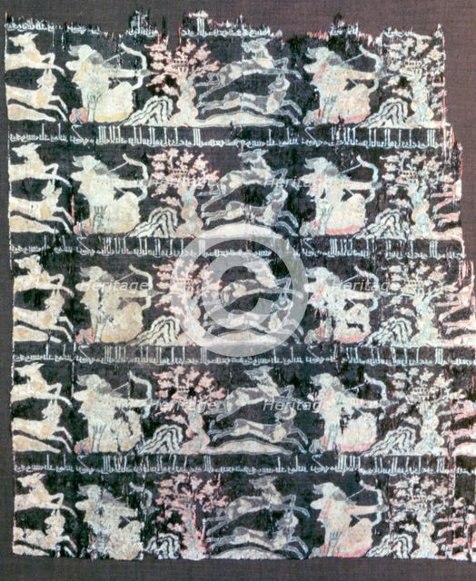 Islamic silk fragment, 9th-12th century. Artist: Unknown