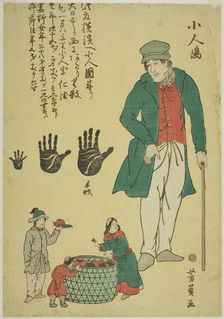 Island of Little People (Kobitojima), 1863. Creator: Yoshikazu