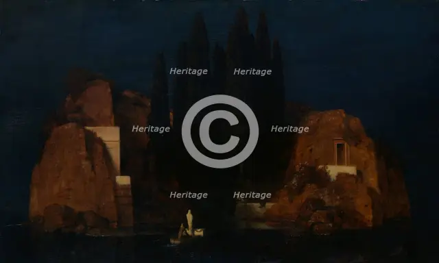 Island of the Dead, 1880. Creator: Arnold Böcklin.