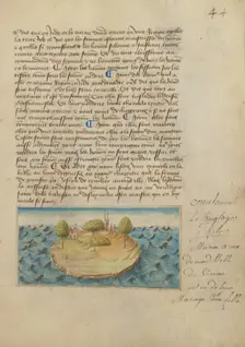 Island (Isle); Livre des merveilles du monde (Book of the Marvels of the World), about 1460-1465. Creator: Master of the Geneva Boccaccio
