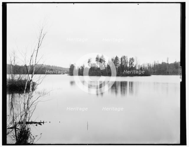Island Lake, near Ishpeming, Mich., c1898. Creator: Unknown.