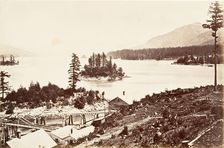 Islands in the Upper Cascades, Oregon, 1867, printed ca. 1876. Creator: Carleton Emmons Watkins