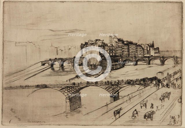 Isle de la Cité, Paris, 1859. Creator: James Abbott McNeill Whistler.