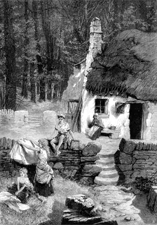 Isle of Man sketches: a Manx cottage, 1881. Creator: Unknown
