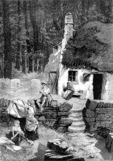 Isle of Man sketches: a Manx cottage, 1881. Creator: Unknown