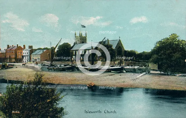 Isleworth Church, London, c1905. Artist: Unknown.