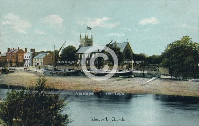 Isleworth Church, London, c1905. Artist: Unknown.