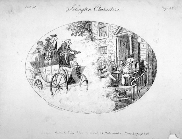 'Islington characters', 1796.                                           Artist: Isaac Cruikshank