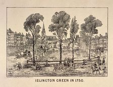 Islington Green, London, 1750. Artist: Anon