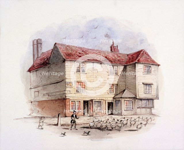 Islington Green, London, c1840. Artist: Frederick Napoleon Shepherd