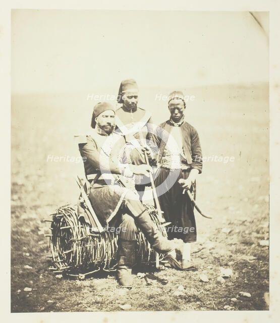 Ismail Pacha and Attendants, 1855. Creator: Roger Fenton.