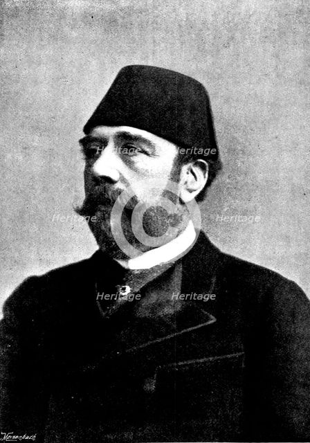 Ismail Pasha, the late Khedive, 1895. Creators: Elliott & Fry, George Meisenbach.