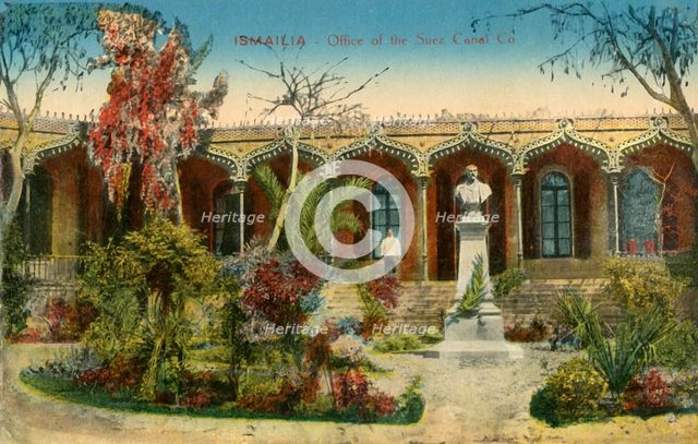 'Ismailia - Office of the Suez Canal Co.', c1918-c1939. Creator: Unknown.