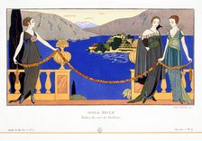 Isola Bella evening dresses designed by Redfern, 1914. Artist: Georges Barbier