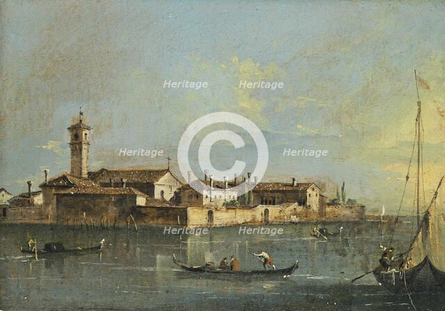 Isola del Lazzaretto Vecchio, Second Half of the 18th cen. Creator: Guardi, Francesco (1712-1793).