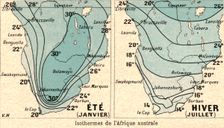 'Isothermes de l'Afrique australe; Afrique Australe 1914. Creator: Unknown