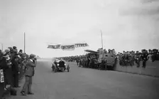 Isotta-Fraschini of EA Eldridge at the finishing line, Southsea Speed Carnival, Hampshire, 1922. Artist: Bill Brunell
