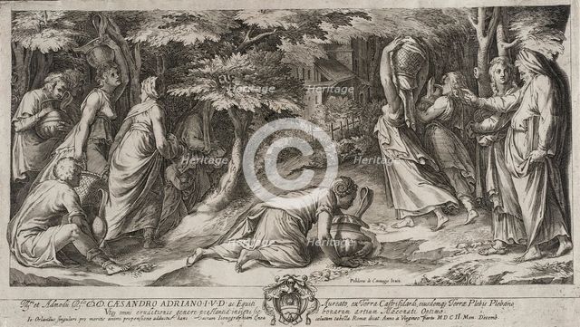 Israelites Departing Egypt, 1576. Creators: Cherubino Alberti, Polidoro da Caravaggio.