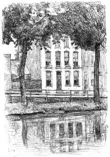 Israels House, Seen from the Park c1880-1882.Artist: Isaac Lazerus Israels