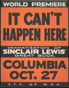 It Can't Happen Here, [193-]. Creator: Unknown