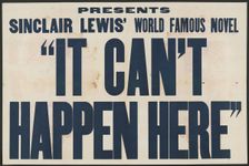 It Can't Happen Here, [193-]. Creator: Unknown