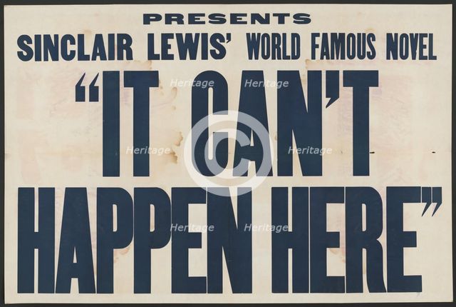 It Can't Happen Here, [193-]. Creator: Unknown.