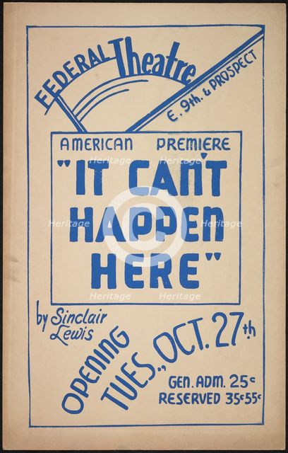 It Can't Happen Here, 1936. Creator: Unknown.