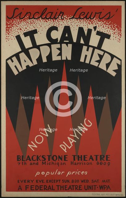 It Can't Happen Here, Chicago, 1936. Creator: Unknown.