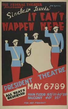 It Can't Happen Here, Des Moines, IA, 1937. Creator: Unknown