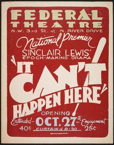 It Can't Happen Here, Miami, FL, 1936. Creator: Unknown