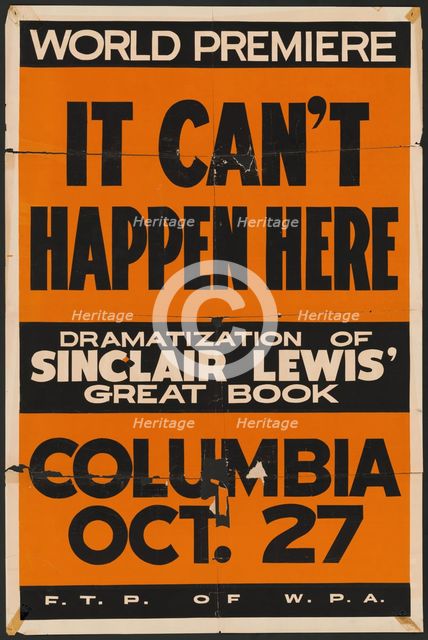 It Can't Happen Here, San Francisco, 1936. Creator: Unknown.